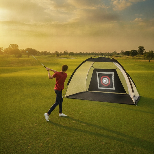 Golf Practice Net – Portable Hitting Net with Target & Carry Bag for Backyard, Indoor & Outdoor Training